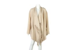 Isabel Marant Etoile Beige Fleming Fringe Coat - Size 36