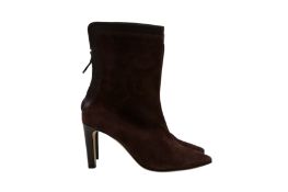 Manolo Blahnik Brown Heeled Ankle Boot - Size 37.5