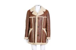 Yves Salomon Homme Brown Shearling Coat - Size 48