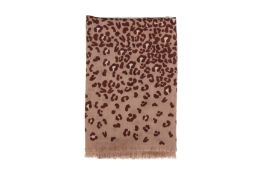 Cartier Brown Leopard Cashmere Scarf