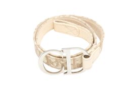 Christian Dior Beige Diorissimo CD Belt - Size 80