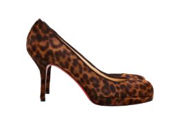 Christian Louboutin Leopard Prorata Heeled Pump - Size 37.5