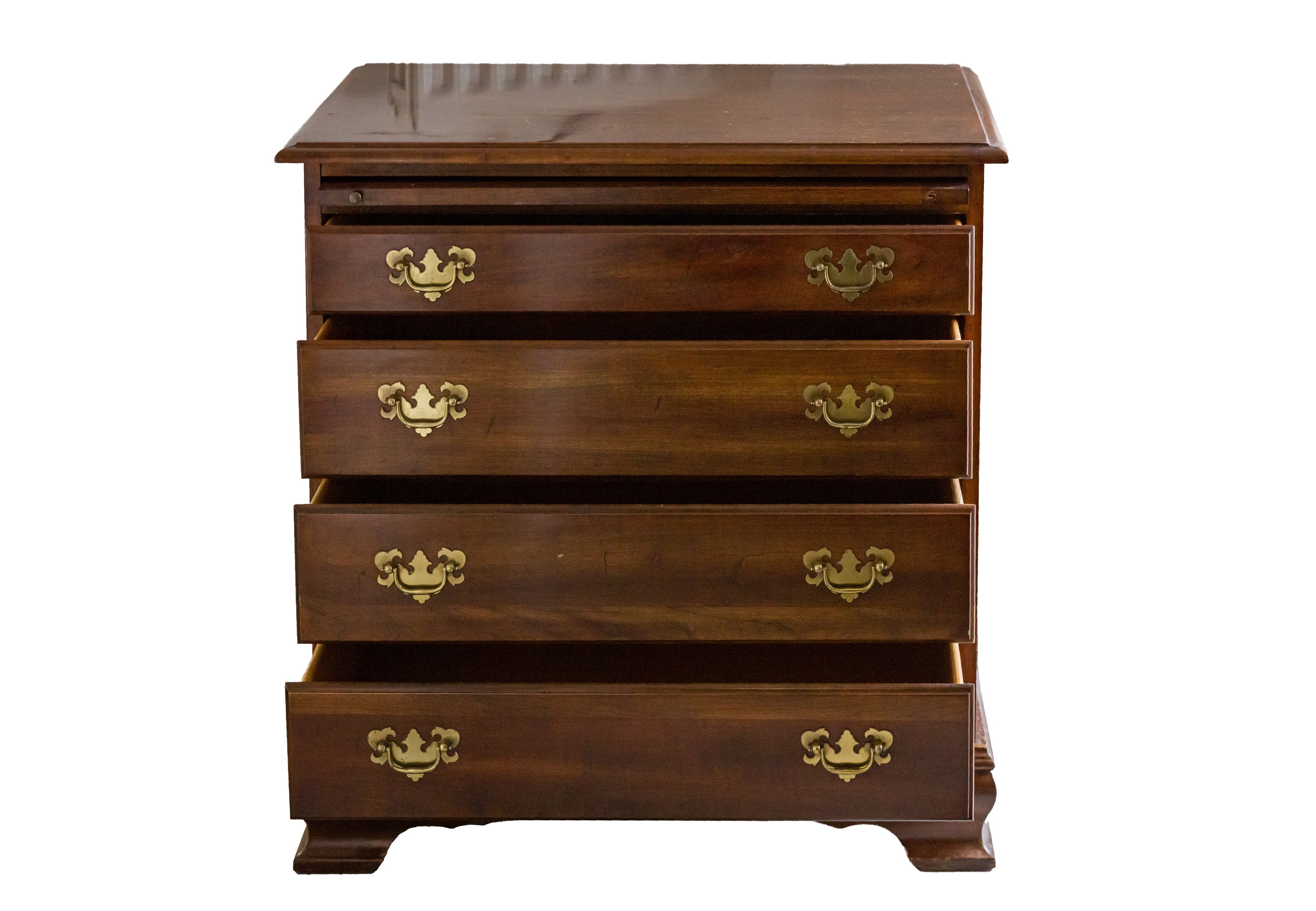 A PAIR OF GEORGIAN STYLE FRUITWOOD BACHLORS CHESTS, LATE 20TH CENTURY - Image 2 of 2