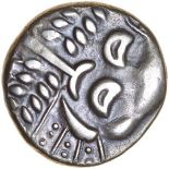 Cranborne Chase. Durotriges. c.58-40 BC. Celtic silver stater, prob.with a little gold. 18mm. 5.64g.