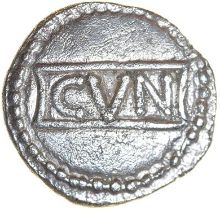 Cunobelinus Hunting Dog. Catuvellauni & Trinovantes. c.AD8-41. Celtic silver unit. 13mm. 1.30g.