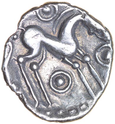 Odin’s Eye 1. Linear Mane Type. Iceni. c.35-25 BC. Celtic silver unit. 14mm. 1.16g. - Image 2 of 2