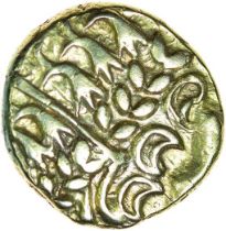 Chute. Sills class 1b. Belgae. c.54-53 BC. Celtic gold stater. 17mm. 5.99g.