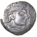 Waveney Diadem. Talbot Bury H, dies B/3. Iceni. c.50-40 BC. Celtic silver unit. 18mm. 1.68g.