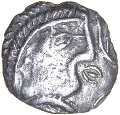 Odin’s Eye 1. Linear Mane Type. Iceni. c.35-25 BC. Celtic silver unit. 14mm. 1.16g.
