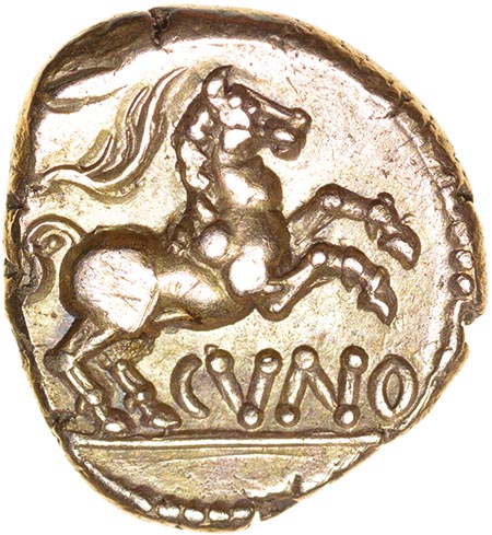 Cunobelinus Classic A. Catuvellauni & Trinovantes. c.AD8-41. Celtic gold stater. 15-17mm. 5.42g. - Image 2 of 2