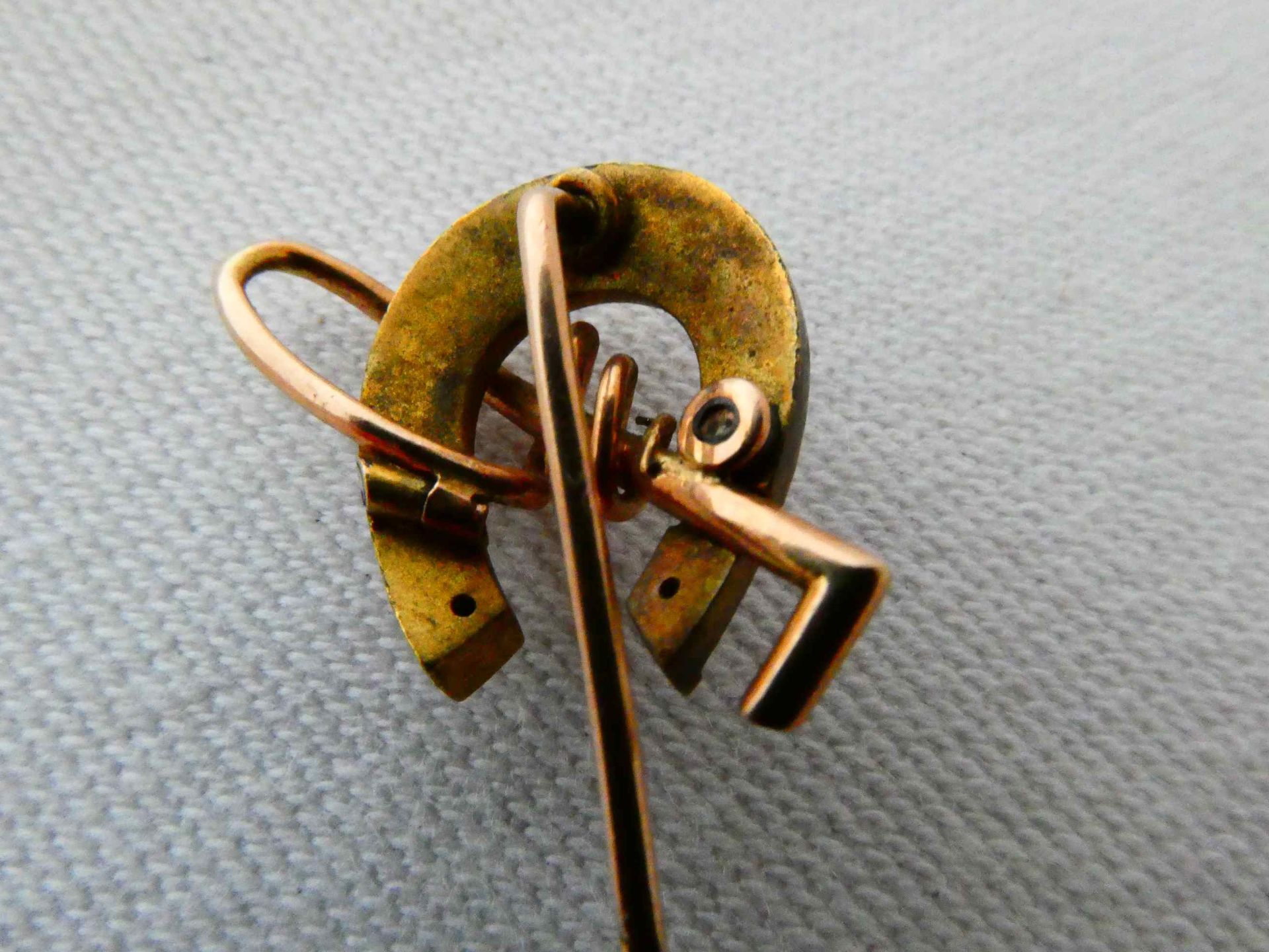 Krawatten-/ Anstecknadel Hufeisen in 14K Gold - Image 3 of 3