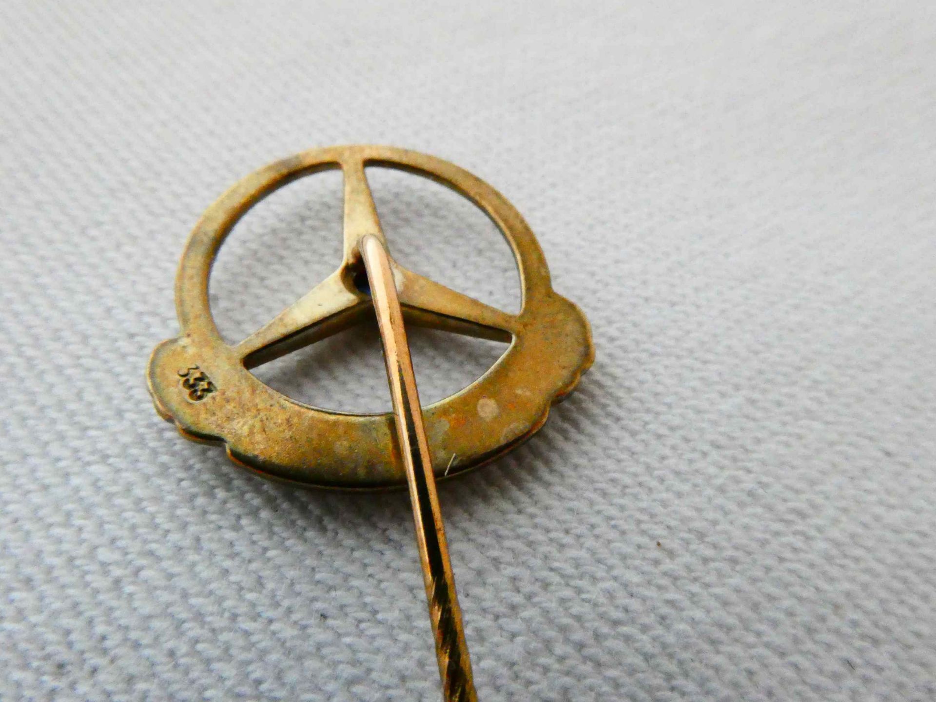 Krawatten-/ Anstecknadel Mercedes in333 Gold - Bild 3 aus 3