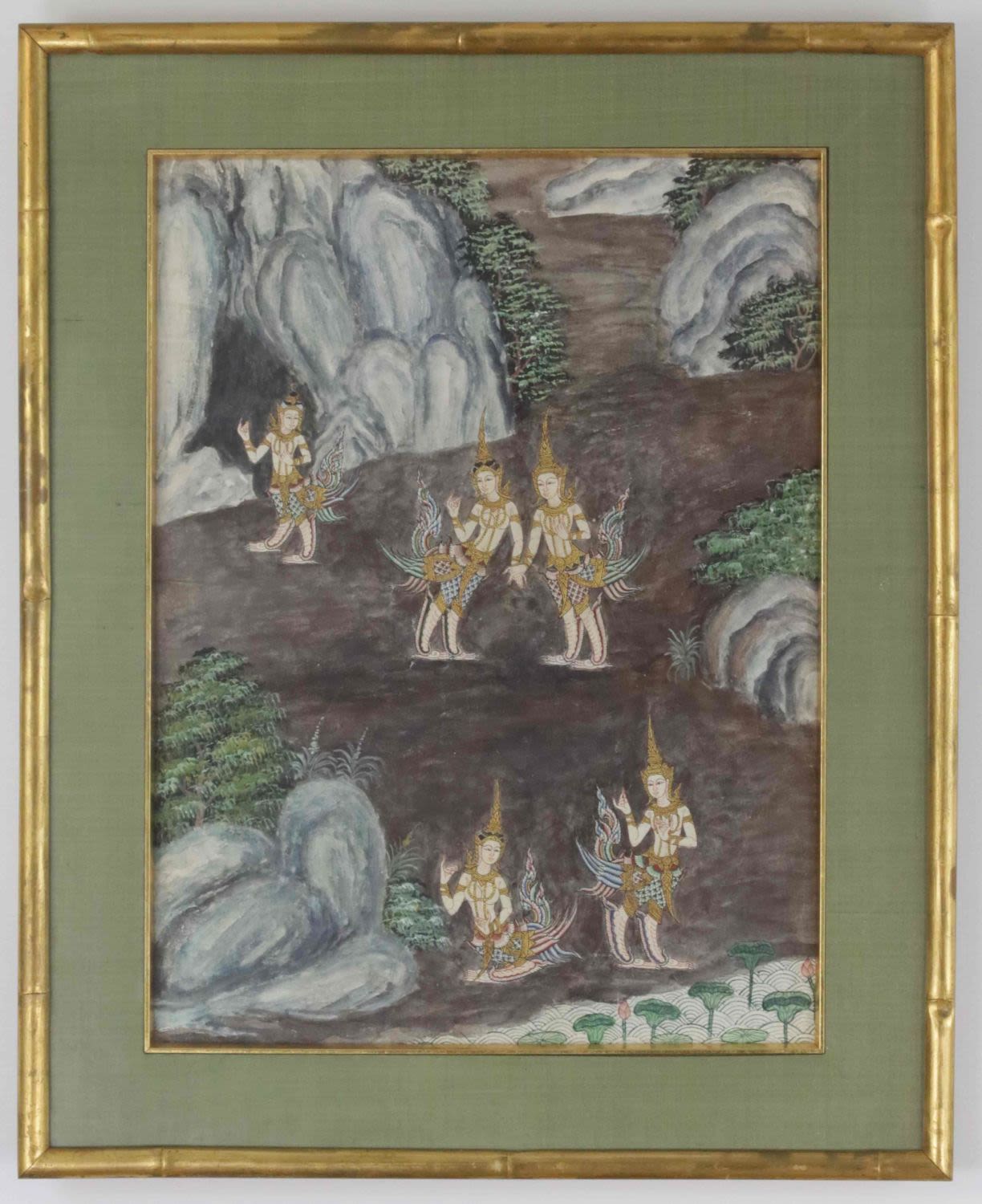 A pair of Thai paintings from the 19th Century (Rattanakosin). - Image 3 of 4