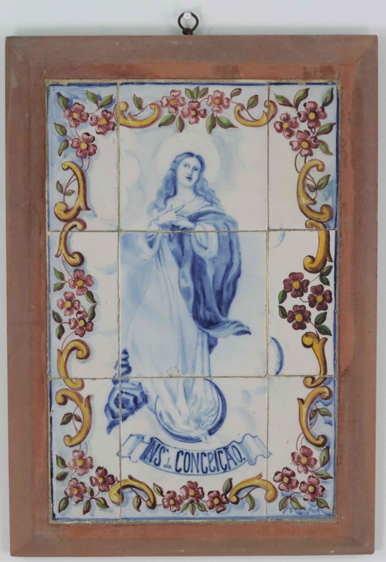 A Portuguese "Azulejos" depicting the virgin, 18th Century - Bild 2 aus 2