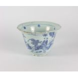 Blue and white chinoiserie bowl, Delft, 17th Century