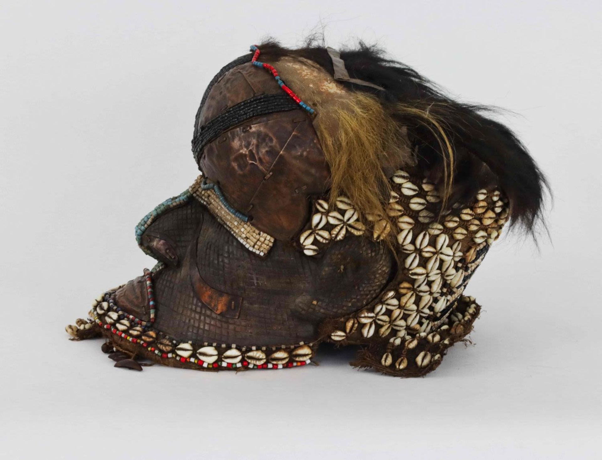 A large helmet mask, Kuba (or Bakuba), Dem. Rep. of Congo. 20th century - Image 8 of 9