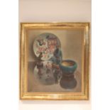 Oild on canvas, Still life with Asian items, Raphaël Mordant (1898 -1991)