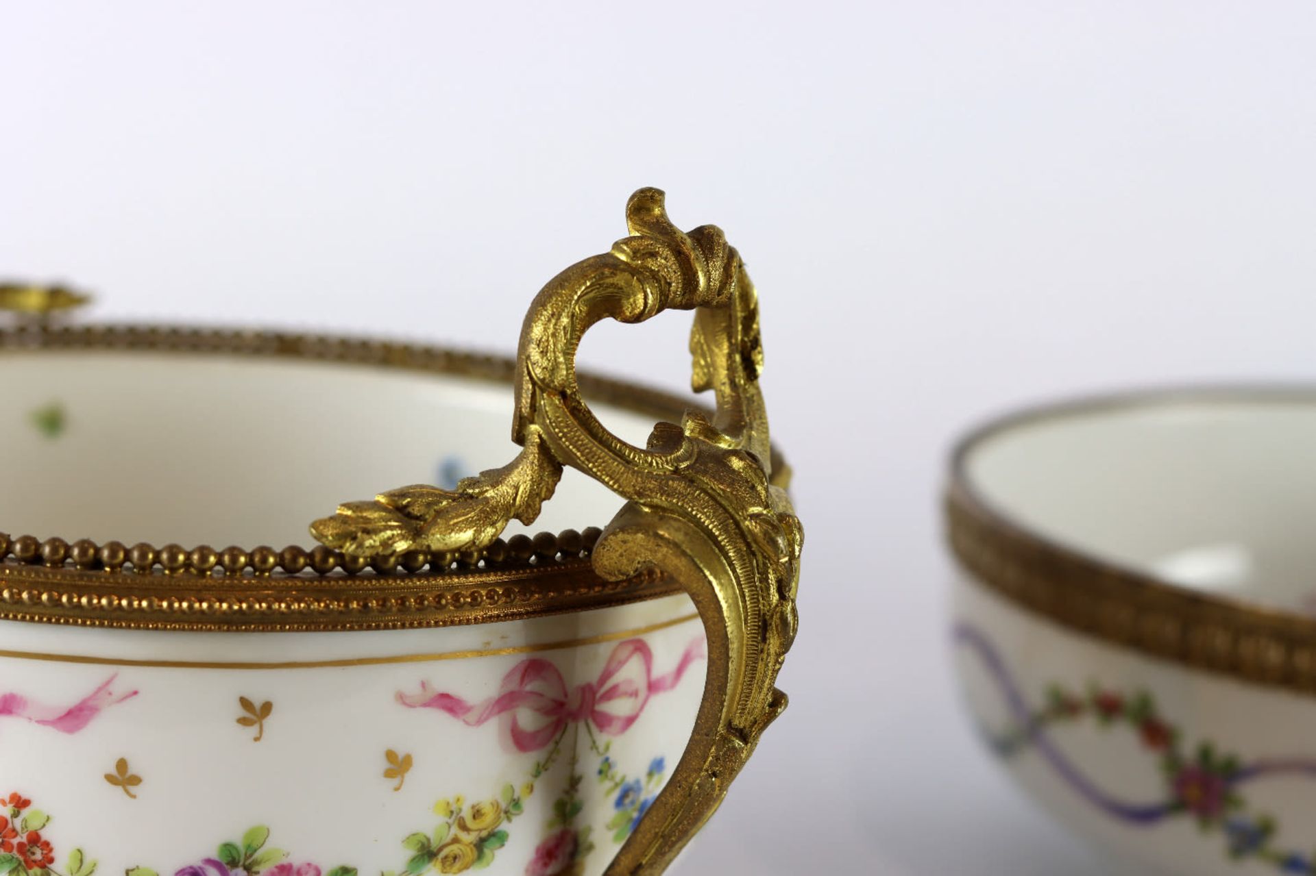 A pair of French ormolu-mounted porcelain comport, 19th Century - Image 5 of 11