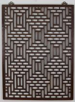 A traditional Chinese lattice screen, first half 20th Century