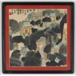 A Chinese painting depicting a rural scene, 20th Century