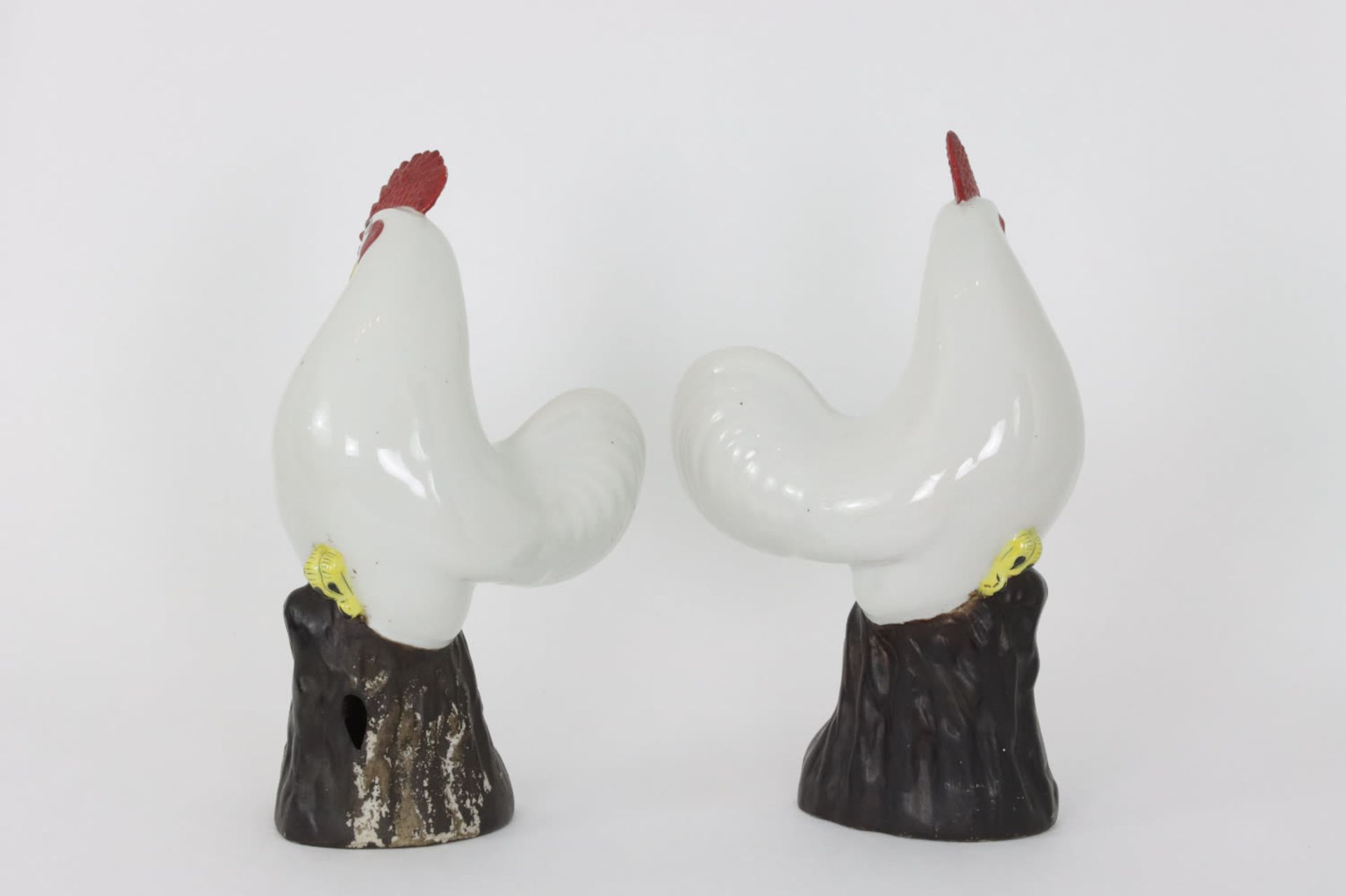 A pair of Chinese roosters, Qing Dynasty - Image 3 of 5