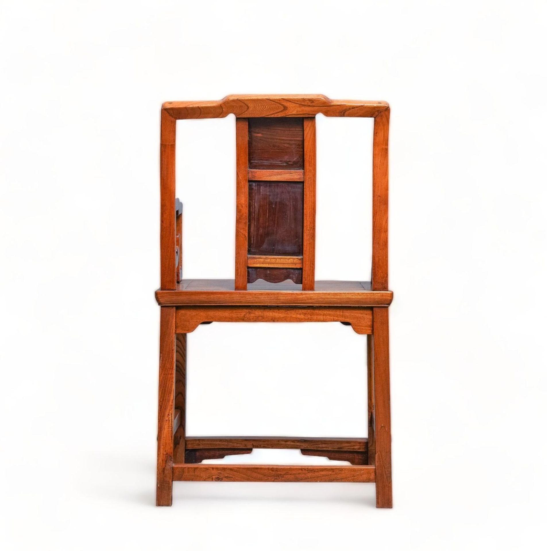 A Chinese wooden chair with inserted carved panels, 19th Century - Bild 4 aus 14