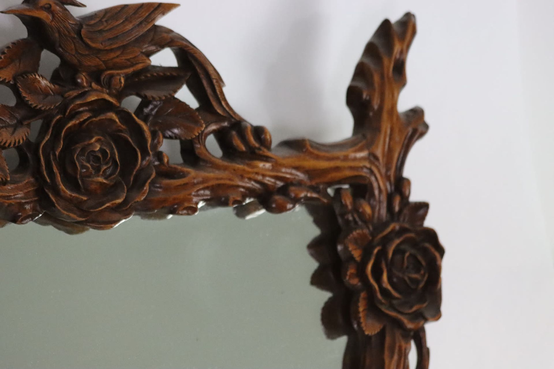 A Chinese mirror shaped with carved flowers and branches, first half 20th Century - Image 7 of 7