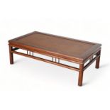 A Chinese wooden rectangular low table, 19th Century