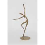 A bronze statue of a dancer by Yves Lohé, 20th Century