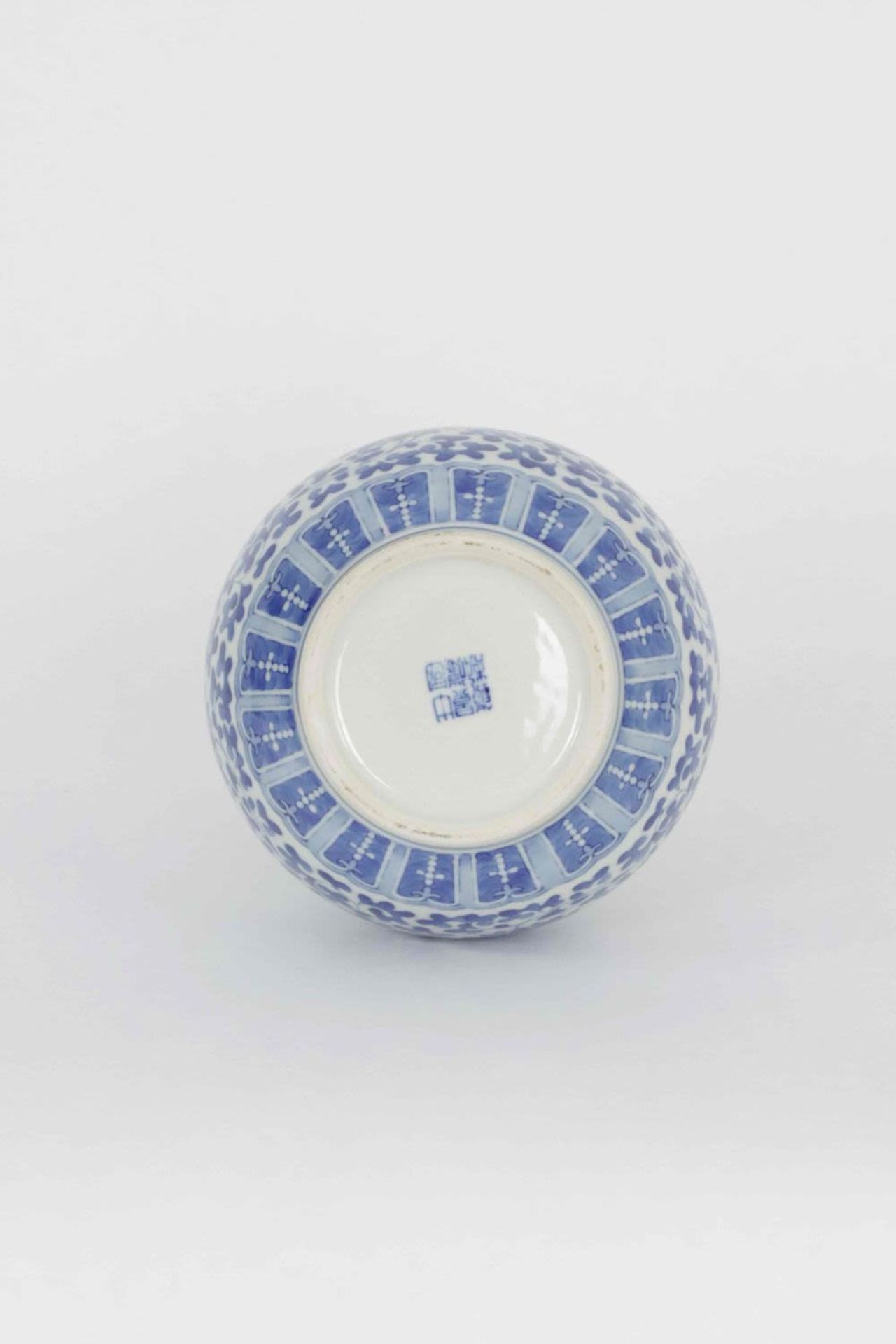 A Chinese blue and white Ming style bottle vase, 20th Century - Image 2 of 3