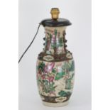 A Chinese Nankin vase converted to table lamp, 19th/20th Century