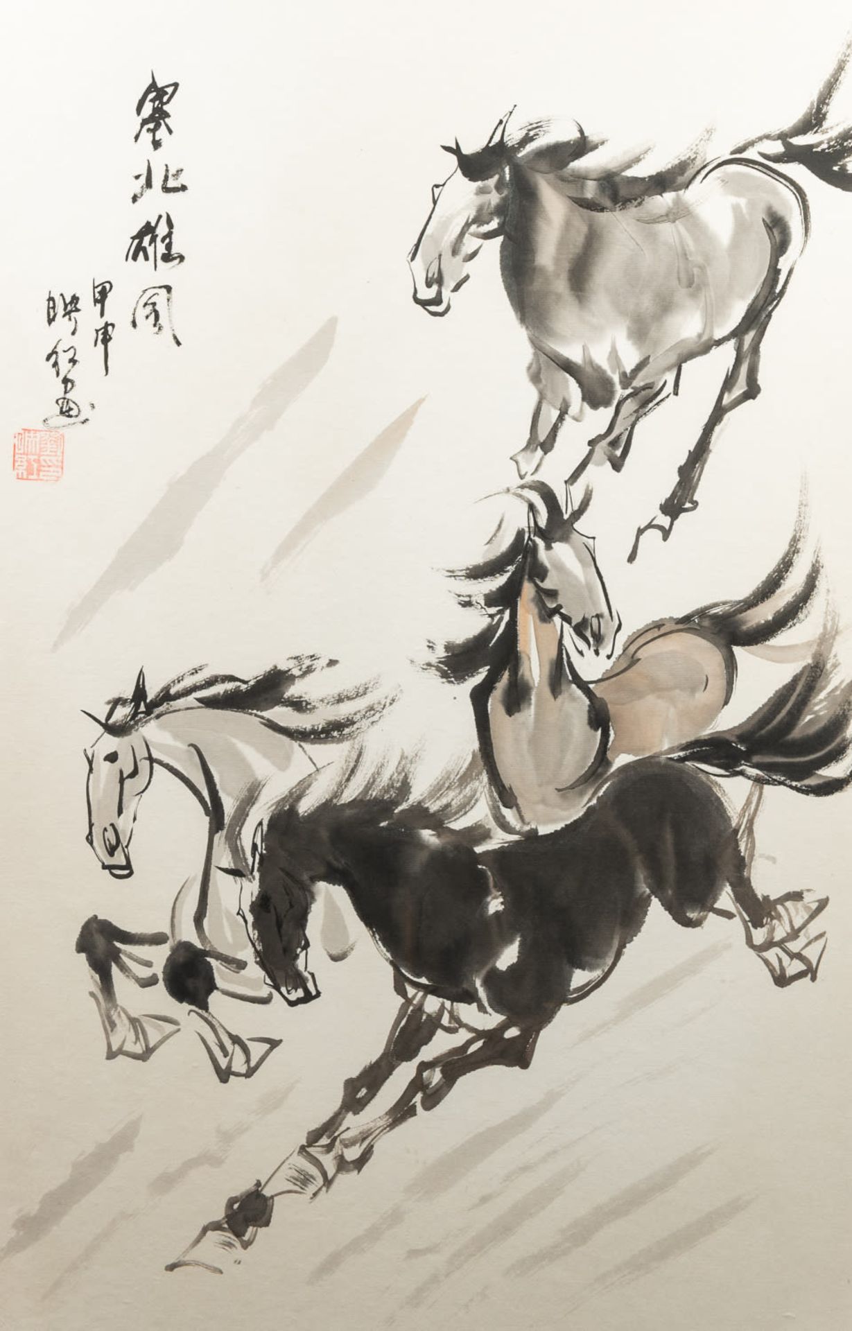 Chinese painting after Xu Beihong, 20th Century - Bild 2 aus 3