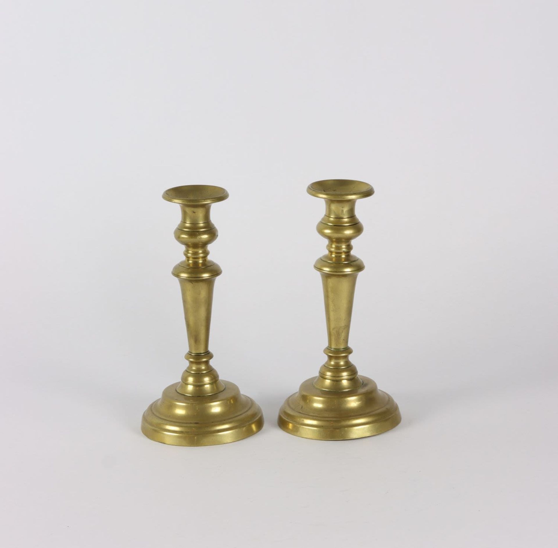 A pair of bronze chandeliers, 19th Century