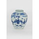 A Chinese blue and white baluster vase, Wanli/Tianqi