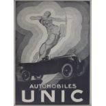An original poster for Unic cars, Henri Le Monnier, 1926