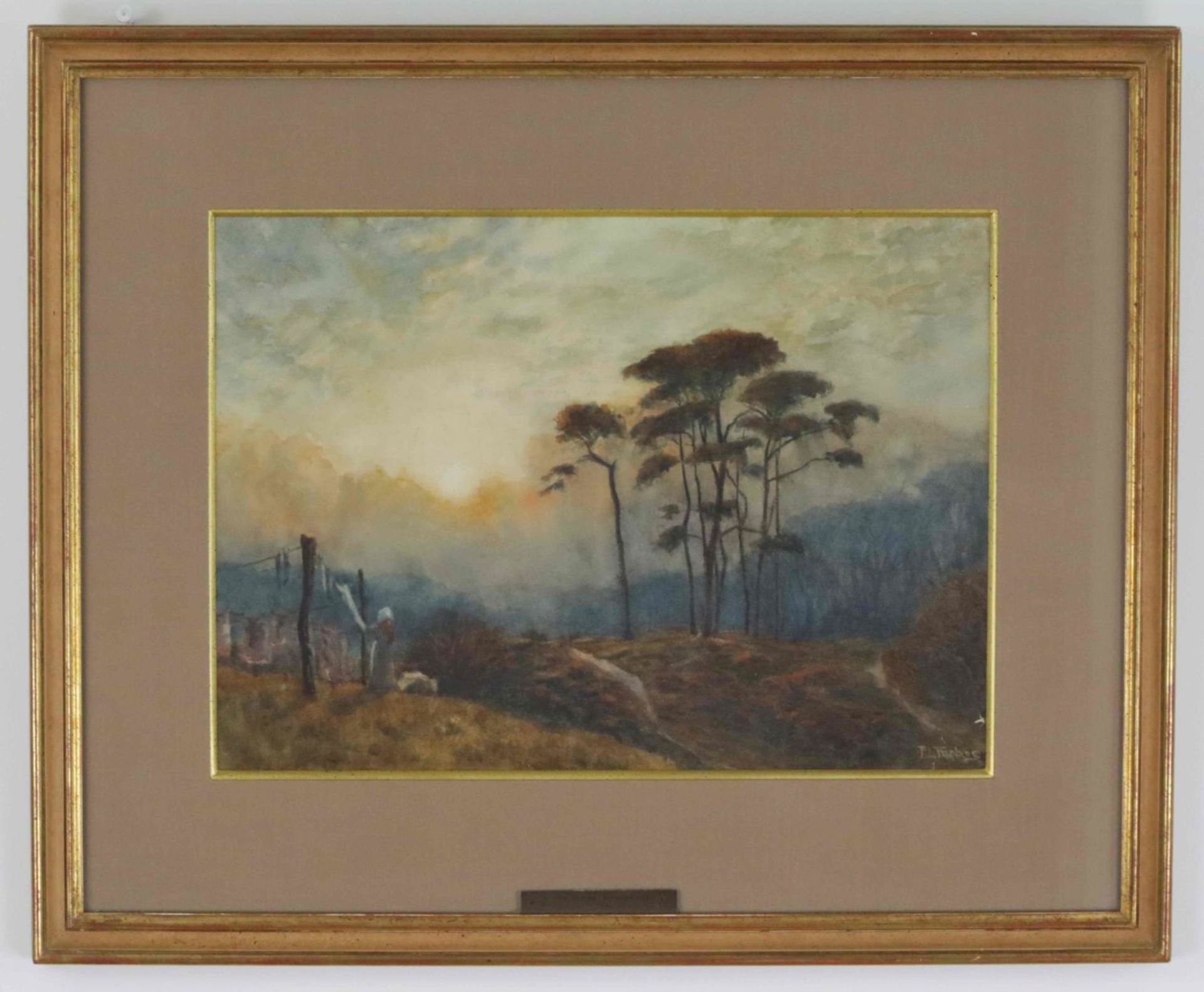 Landscape watercolour on paper, Patrick Lewis Forbes (1893-1914)