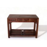 A Chinese Elmwood desk, 19th/20th Century