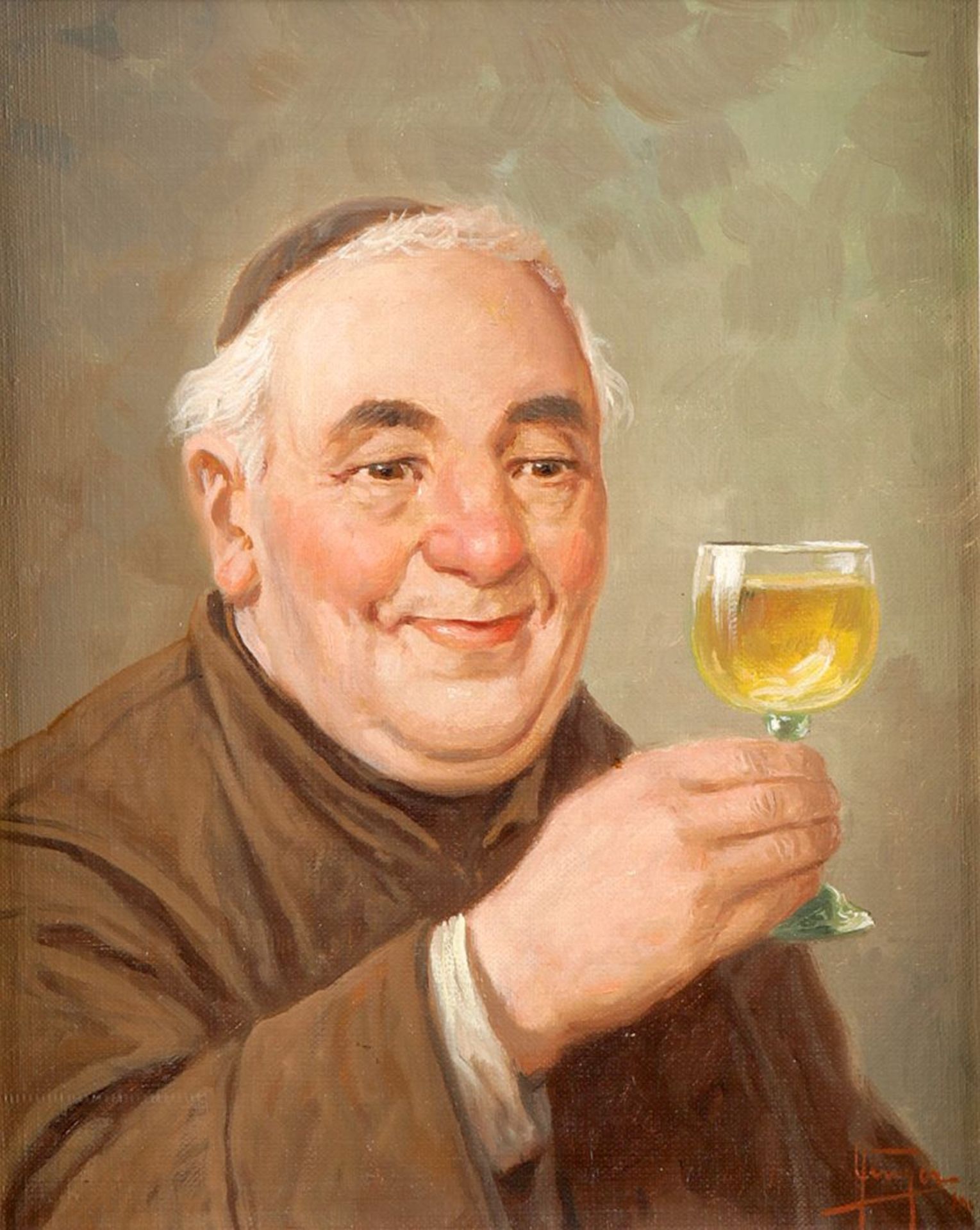 Trinkender Mönch
