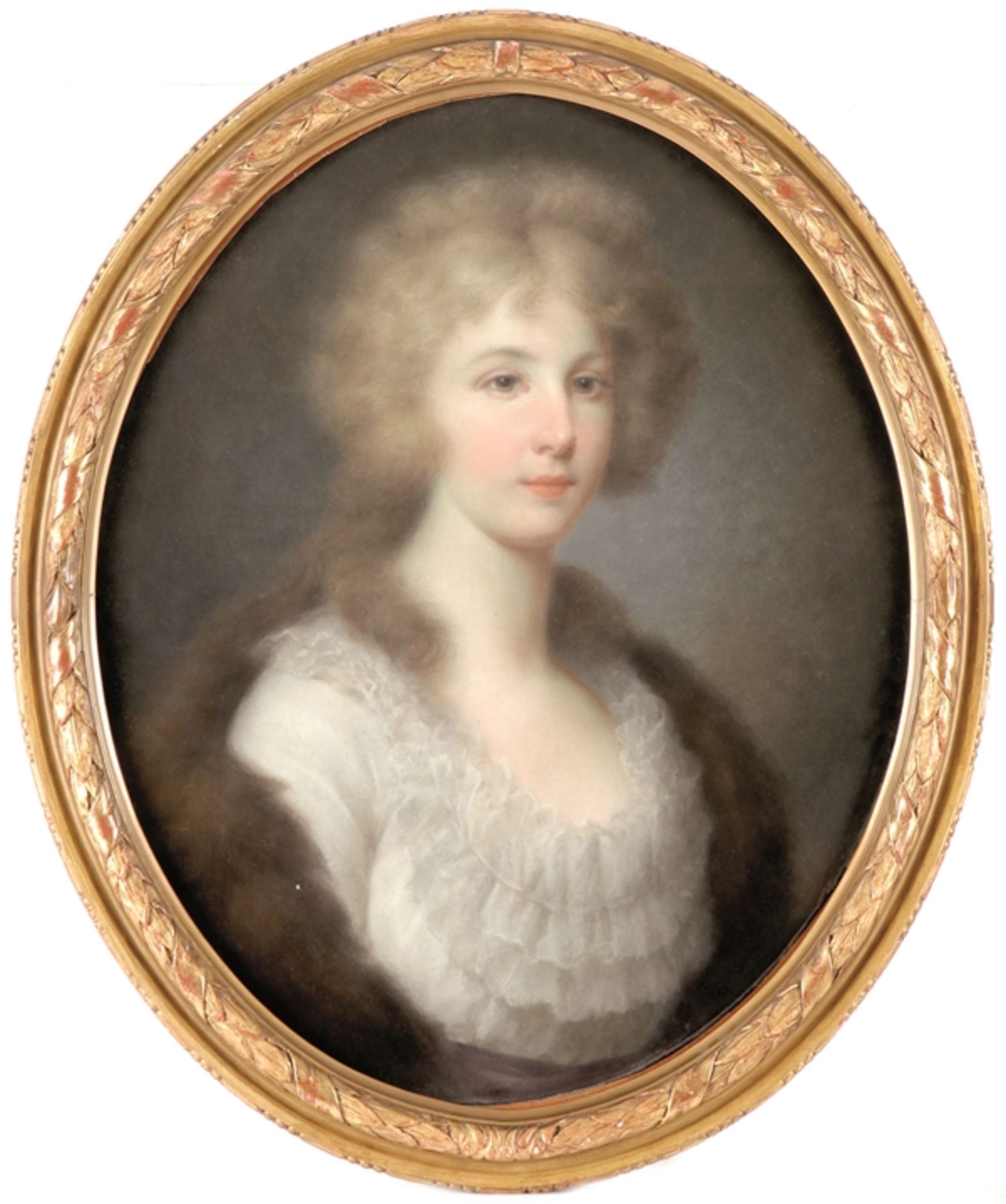Porträt einer Dame mit Pelz