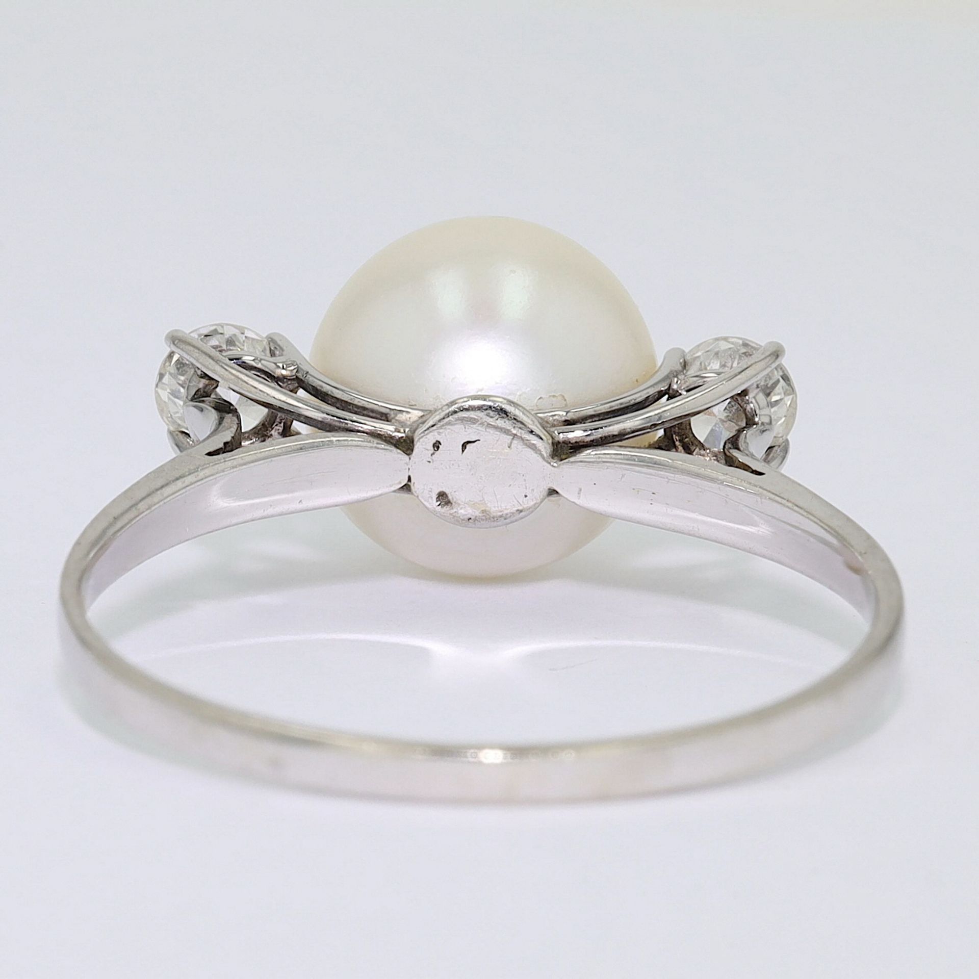 Ring with cultured pearl and brilliants - Image 4 of 5