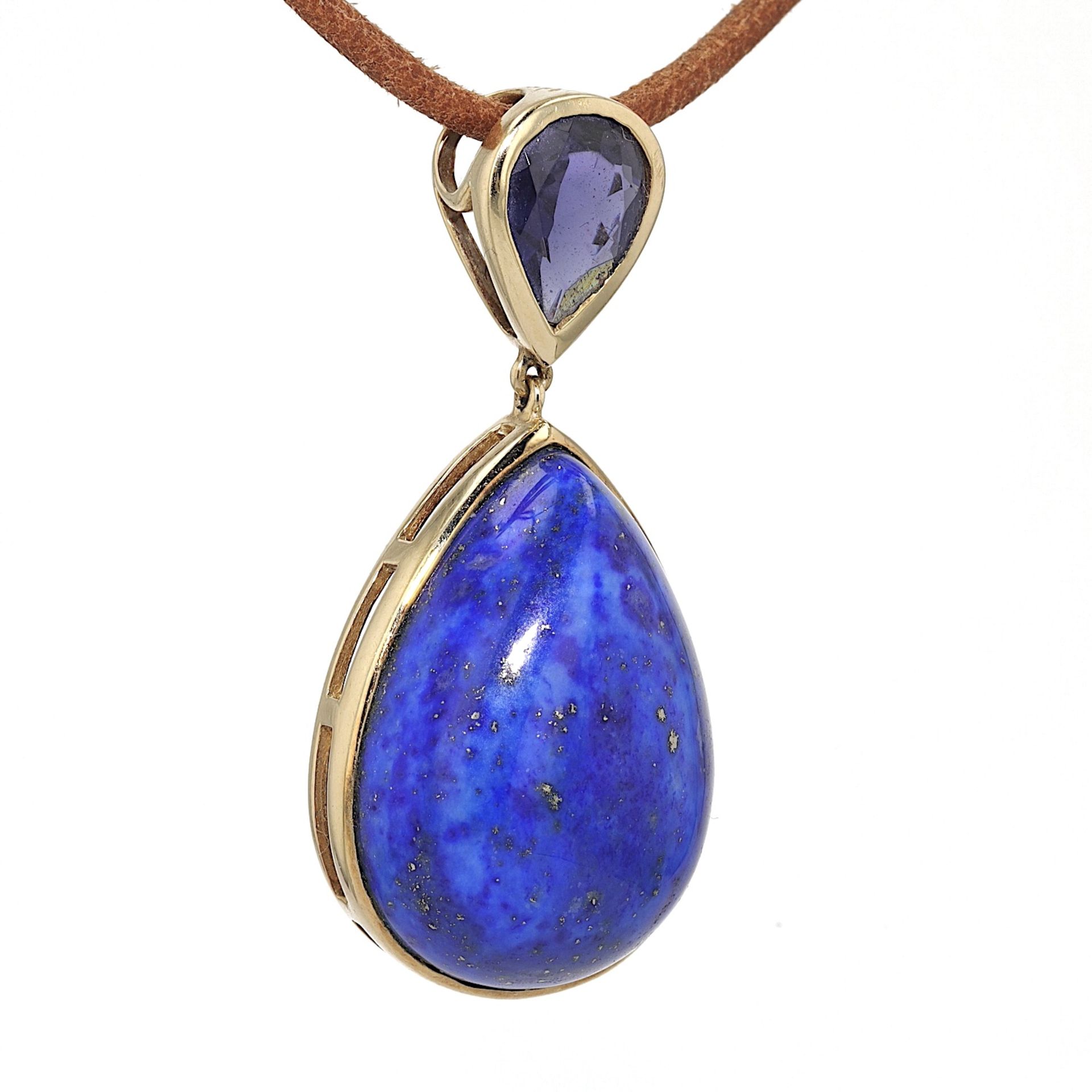 Pendant with a lapis lazuli - Image 3 of 4