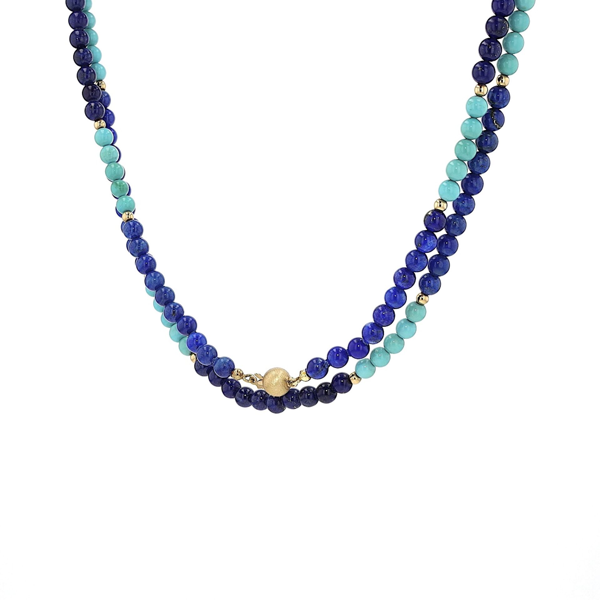 Necklace with gold beads and gemstone - Image 2 of 4