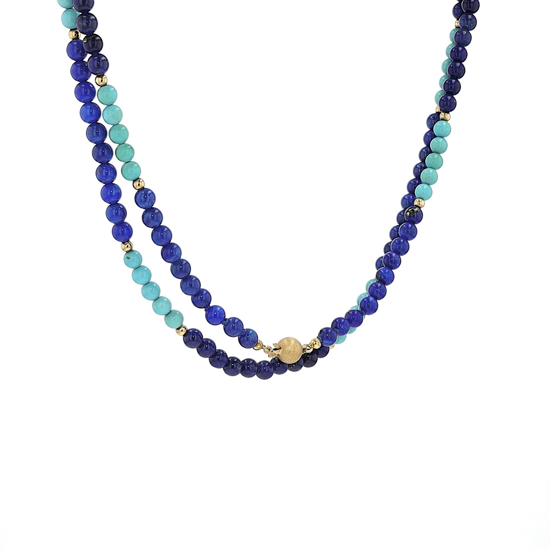 Necklace with gold beads and gemstone - Image 3 of 4