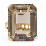 Ring 585 gold, smoky quartz
