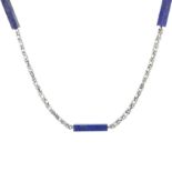 King necklace 750 gold, Lapis lazuli elements