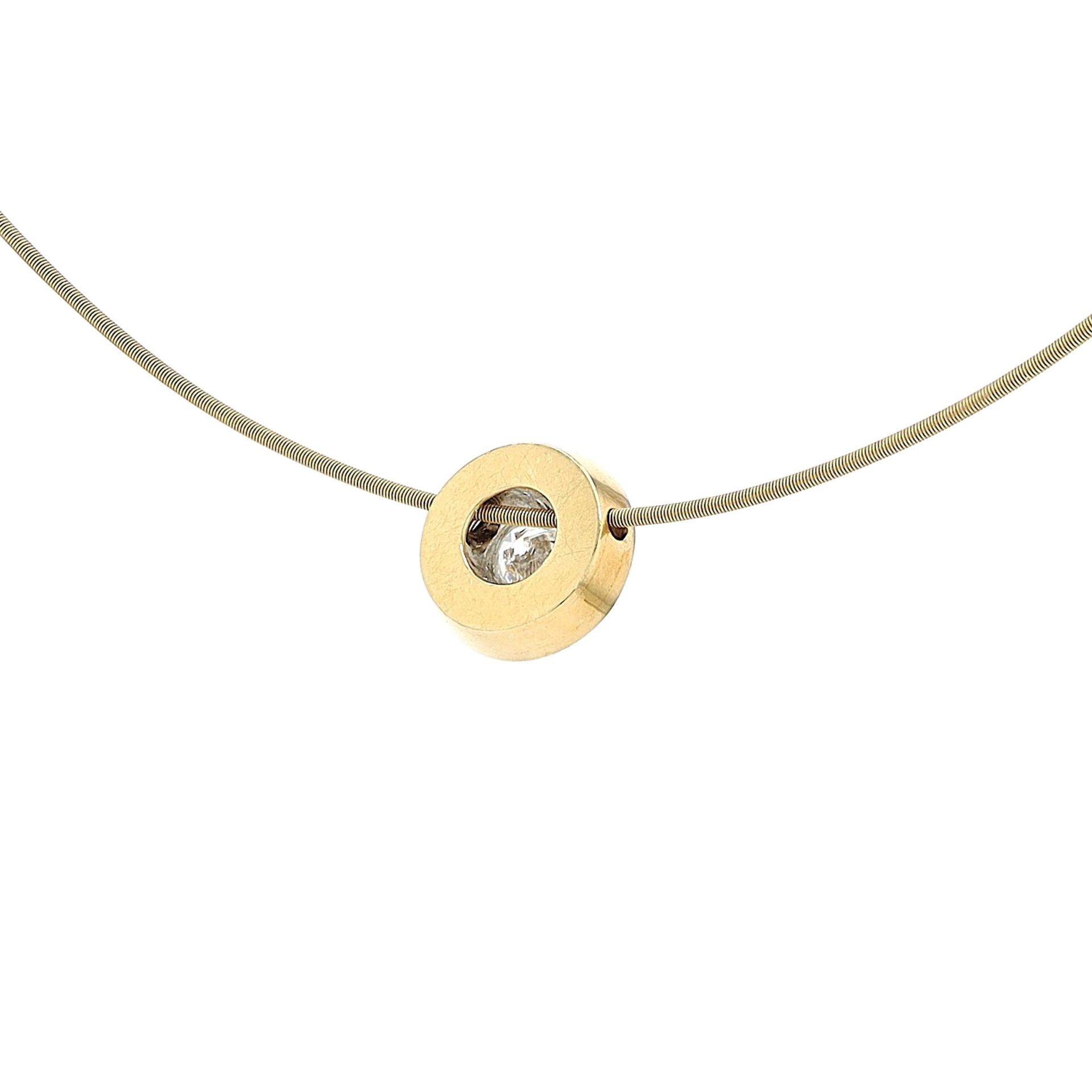 Necklace 750 gold Niessing, pendant with brilliant - Image 5 of 7