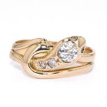 Ring 585 gold with diamonds