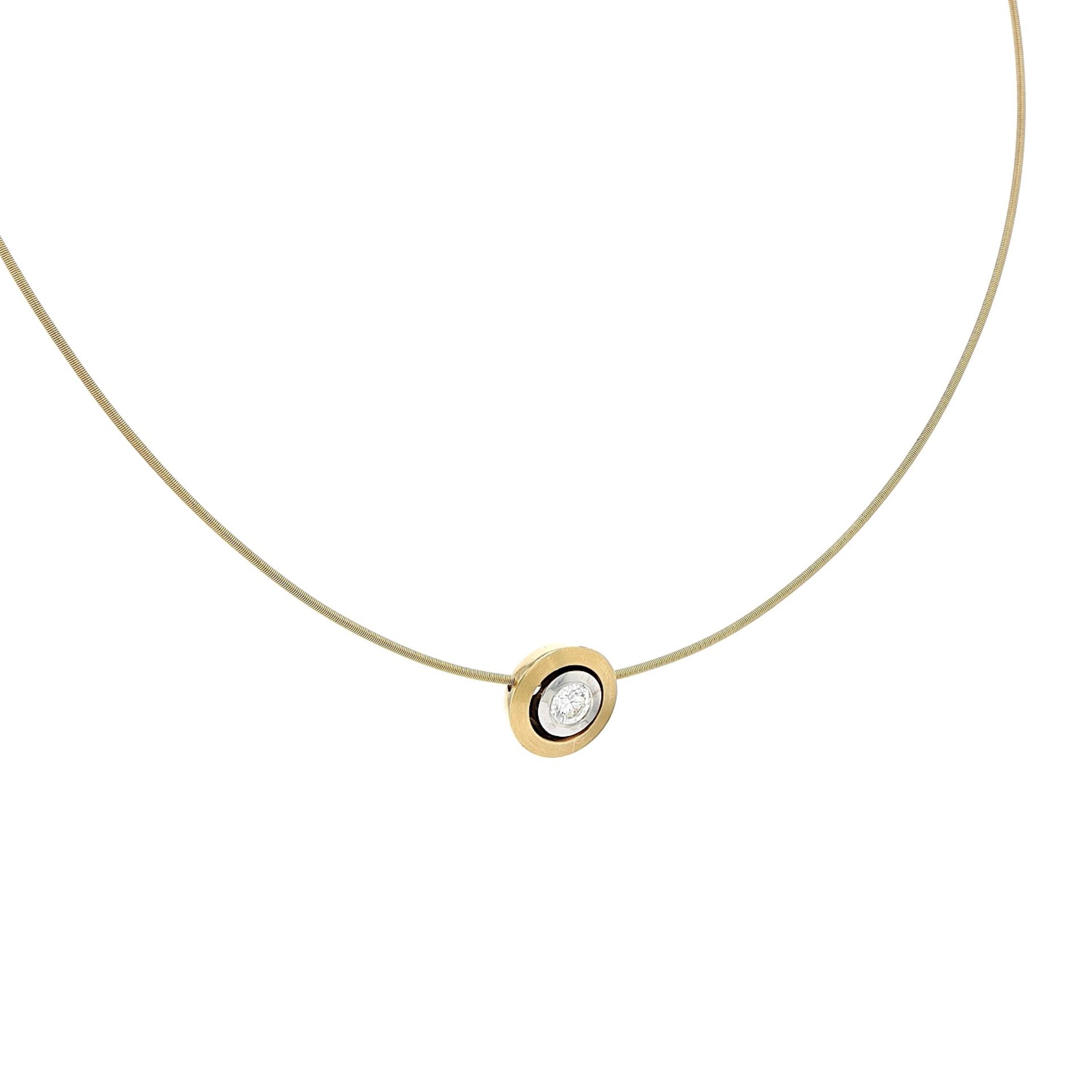 Necklace 750 gold Niessing, pendant with brilliant - Image 3 of 7