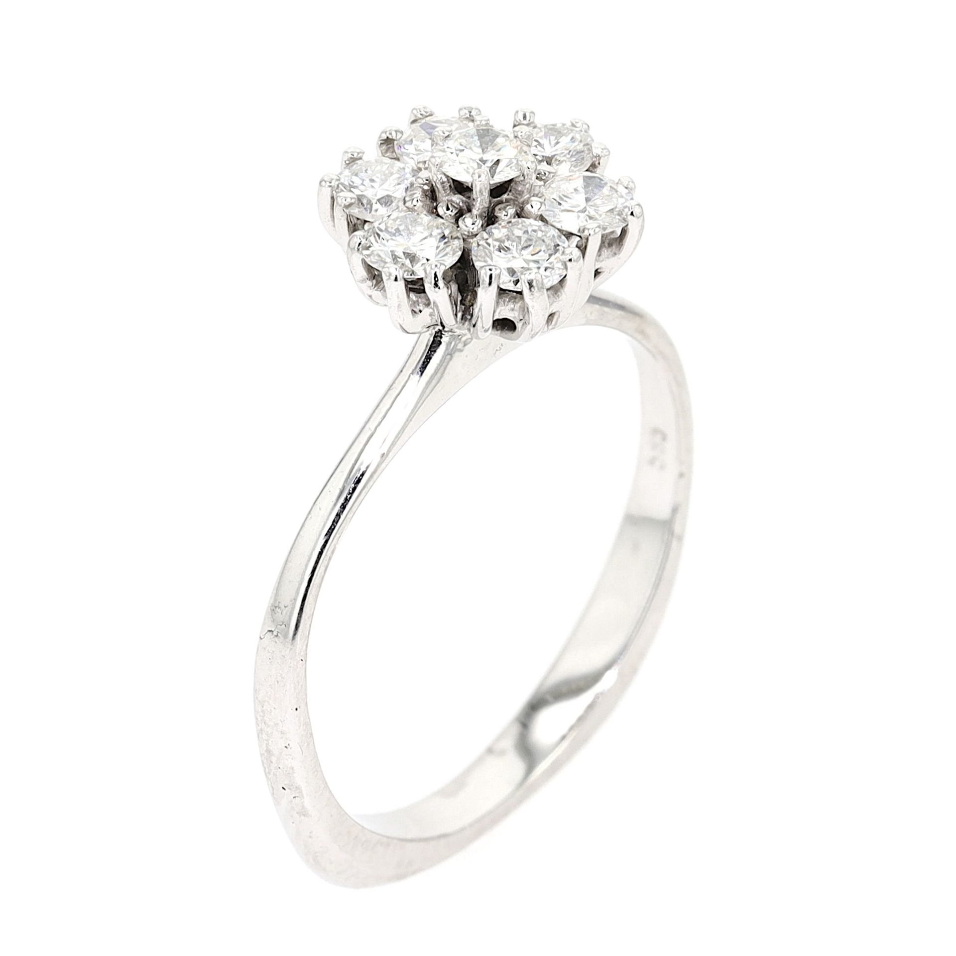 Ring 585 white gold, ca. 0.85 ct brilliants - Image 6 of 6