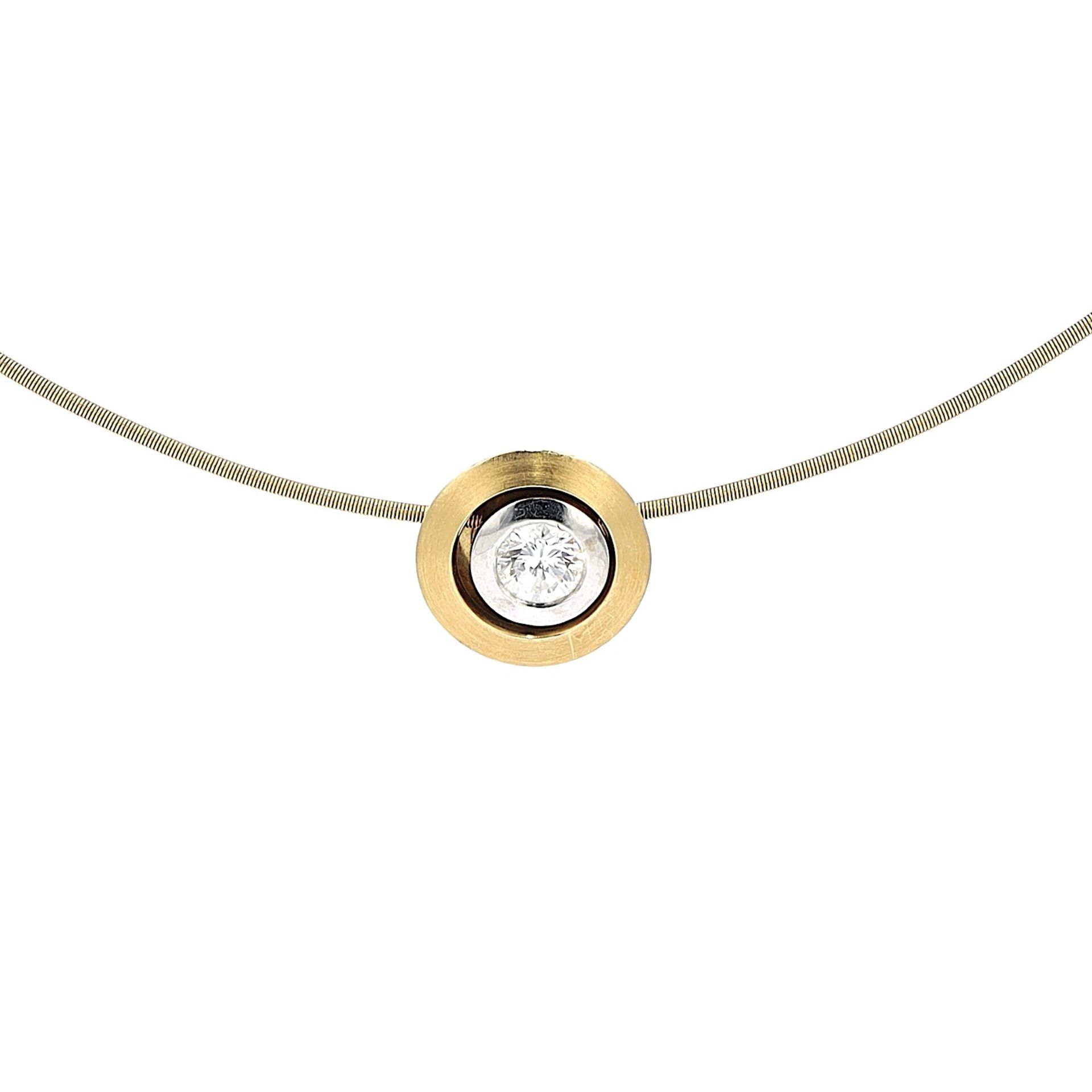 Necklace 750 gold Niessing, pendant with brilliant - Image 4 of 7